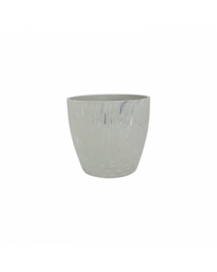 Cachepô Diamond 2 - Branco Carrara - 1,25 litros - Plasgarden